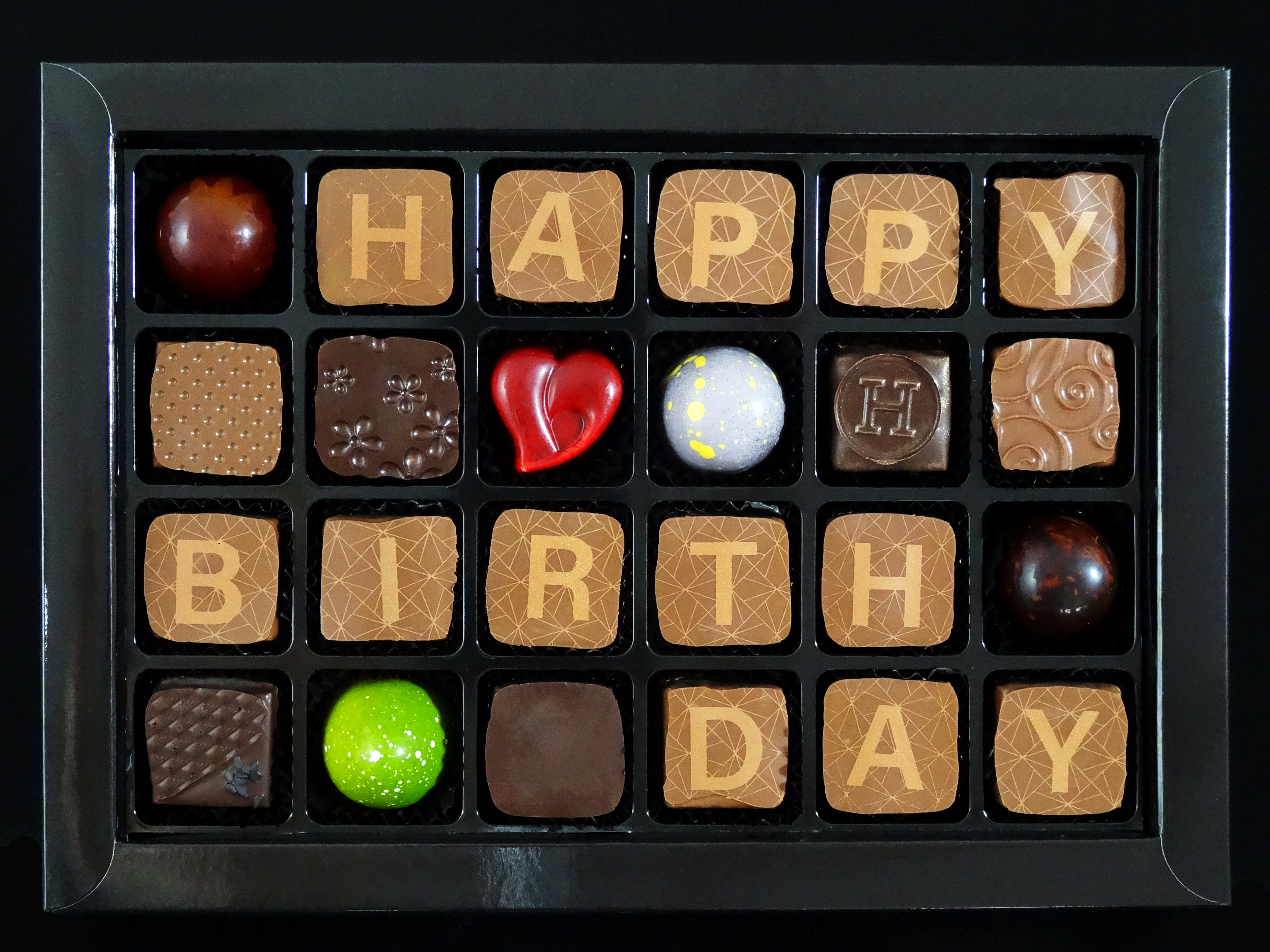 Chocolate Message "Happy Birthday"
