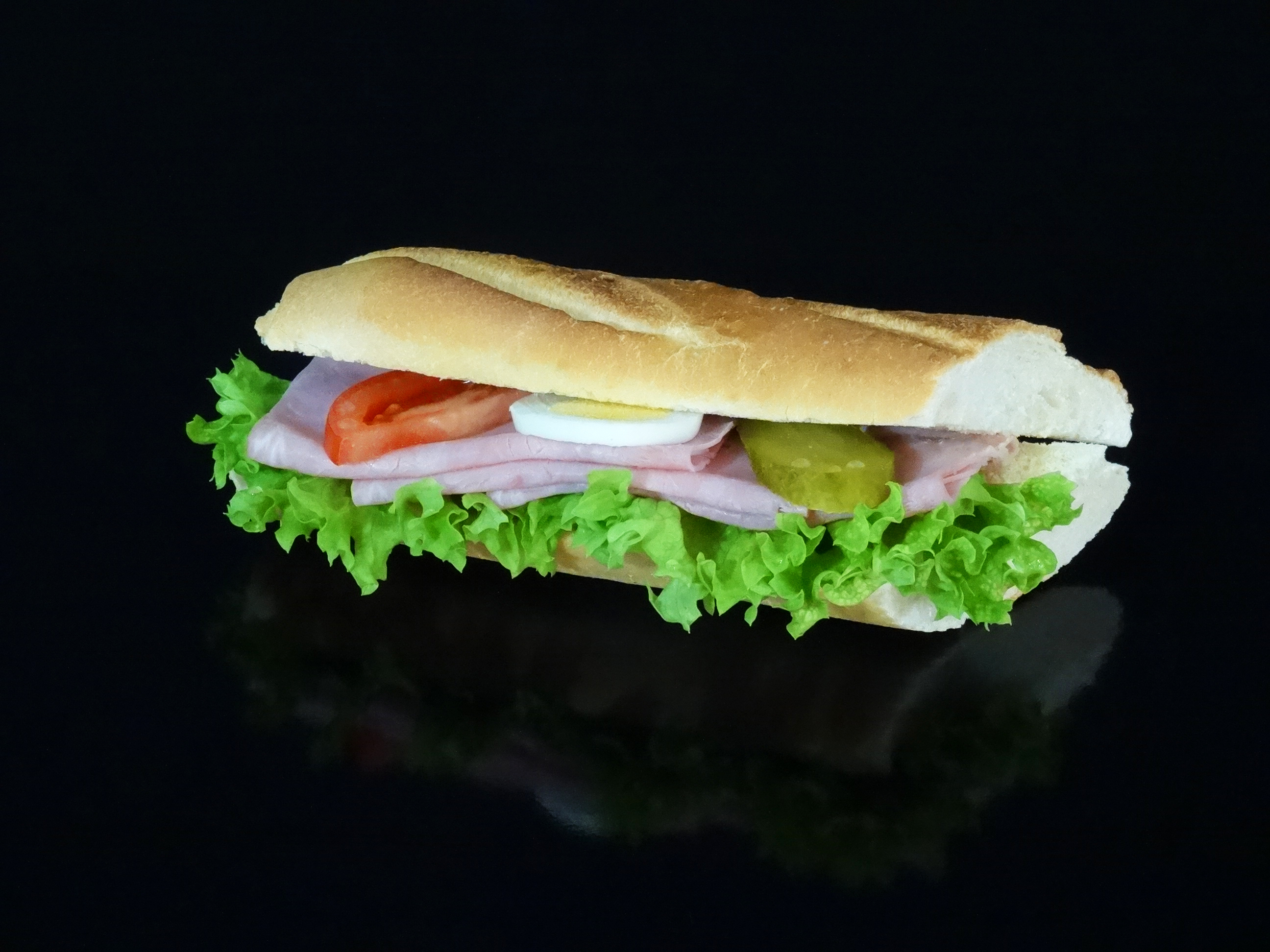 Baguette-Sandwich Schinken
