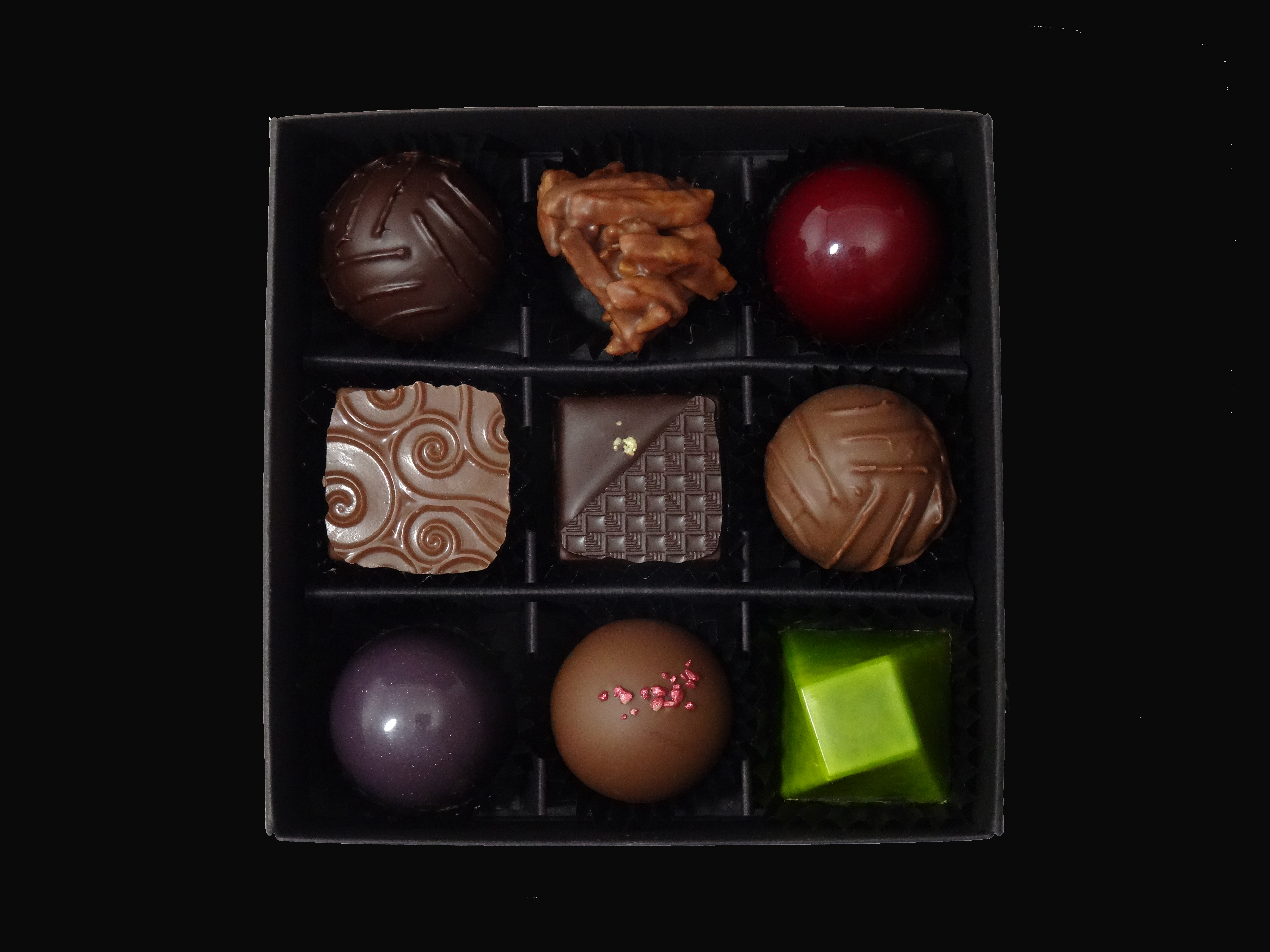 Pralinés-Schachtel individualisiert mit Firmen-Banderole