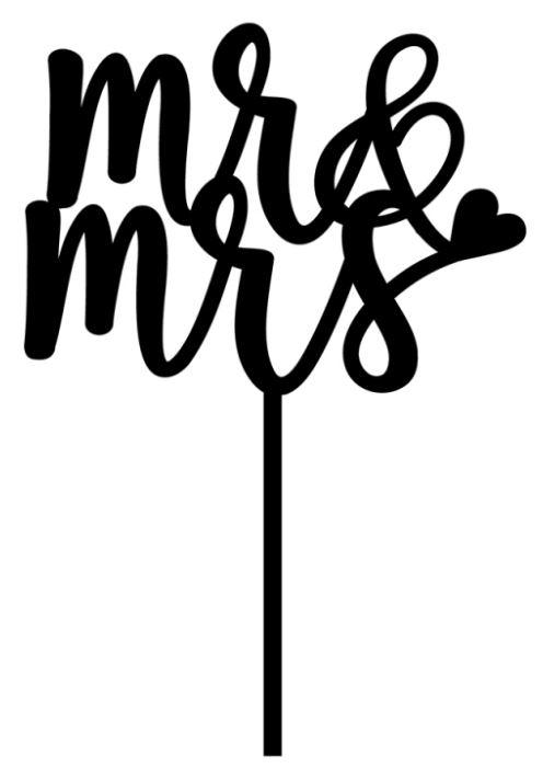 Hochzeitstorten-Topper "Mr & Mrs"
