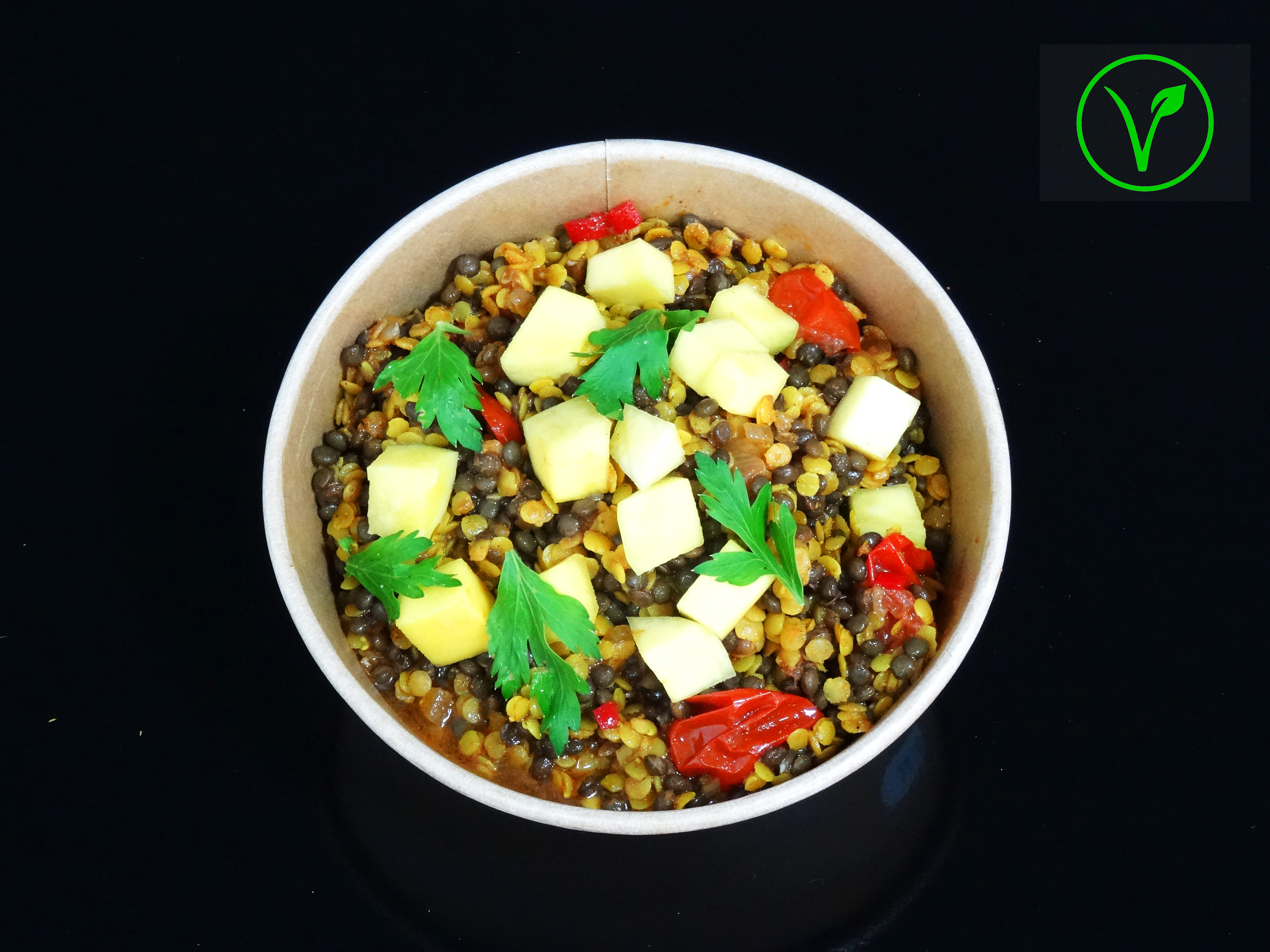 Linsen-Salat mit Mango (vegan)