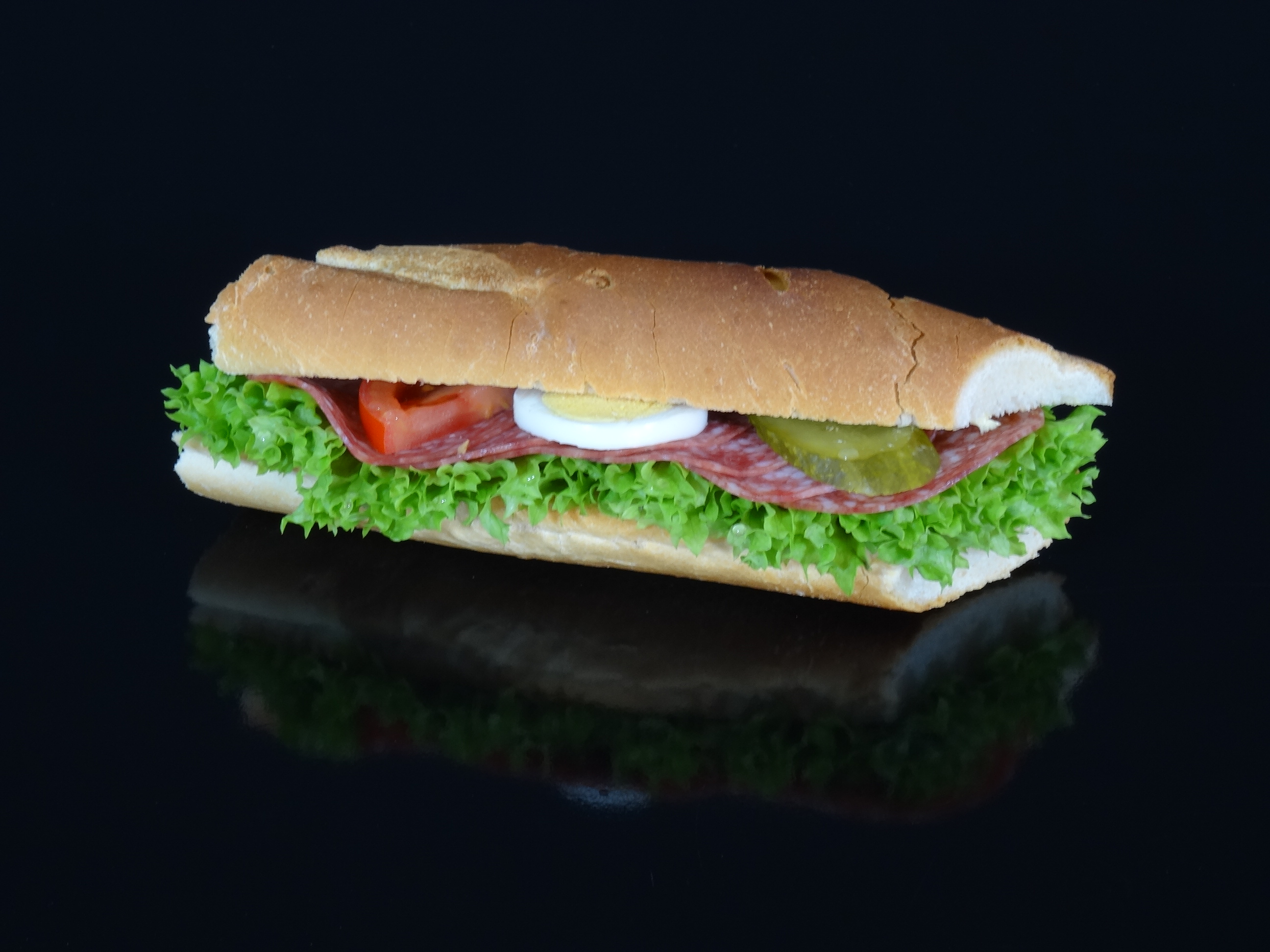 Baguette-Sandwich Salami