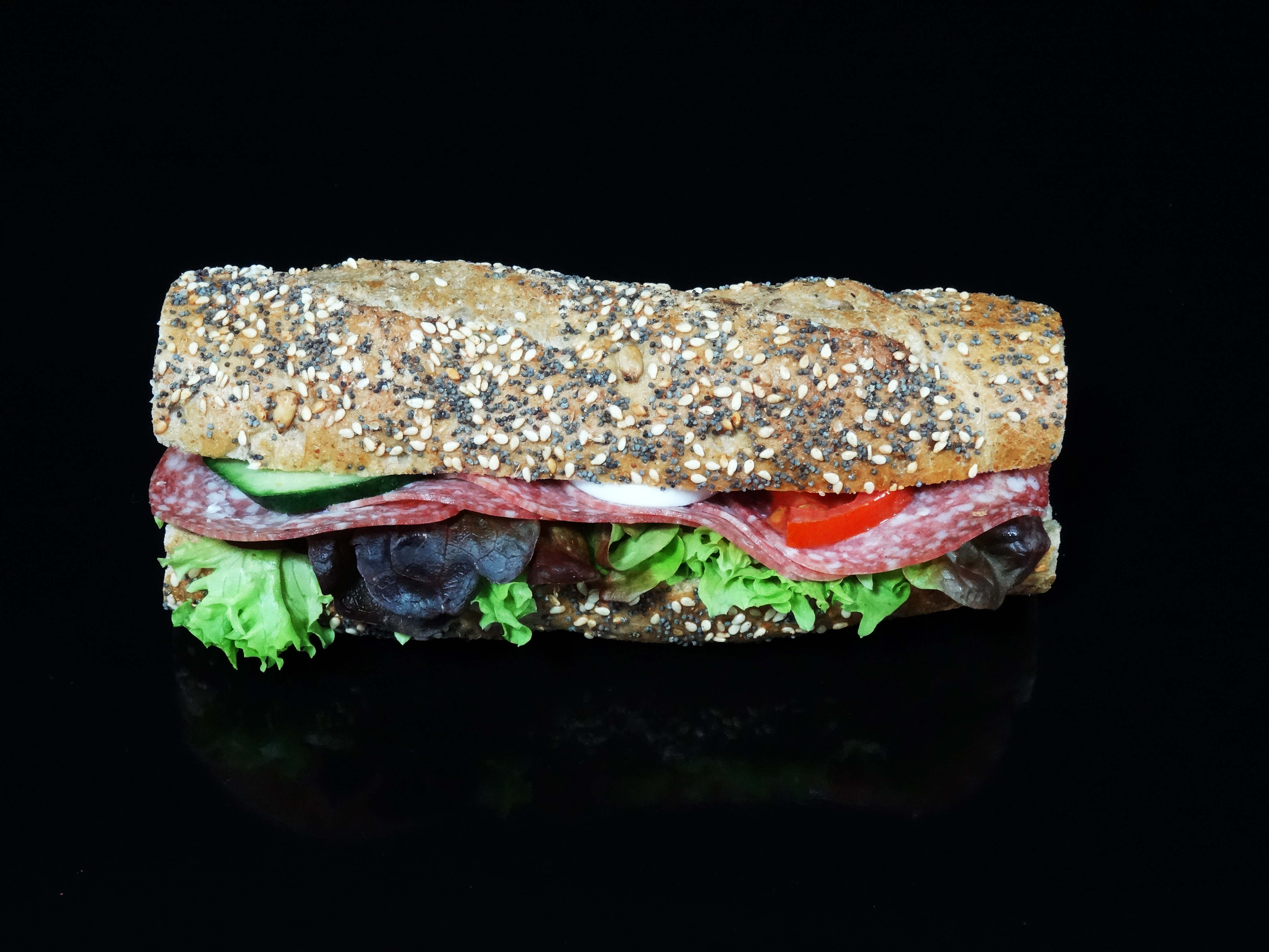 Baguette-Sandwich Salami