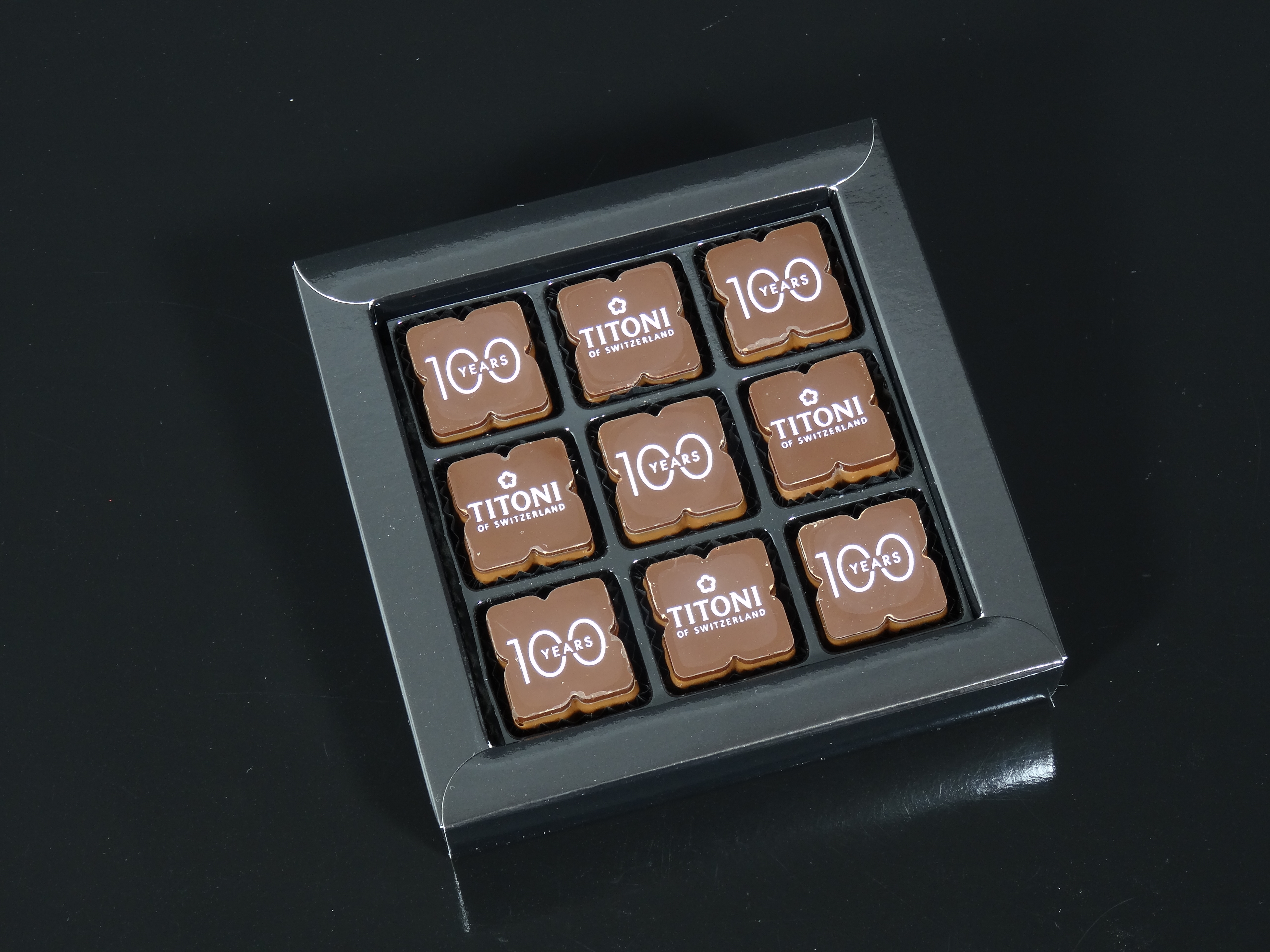 Box mit personalisierten Pralinés