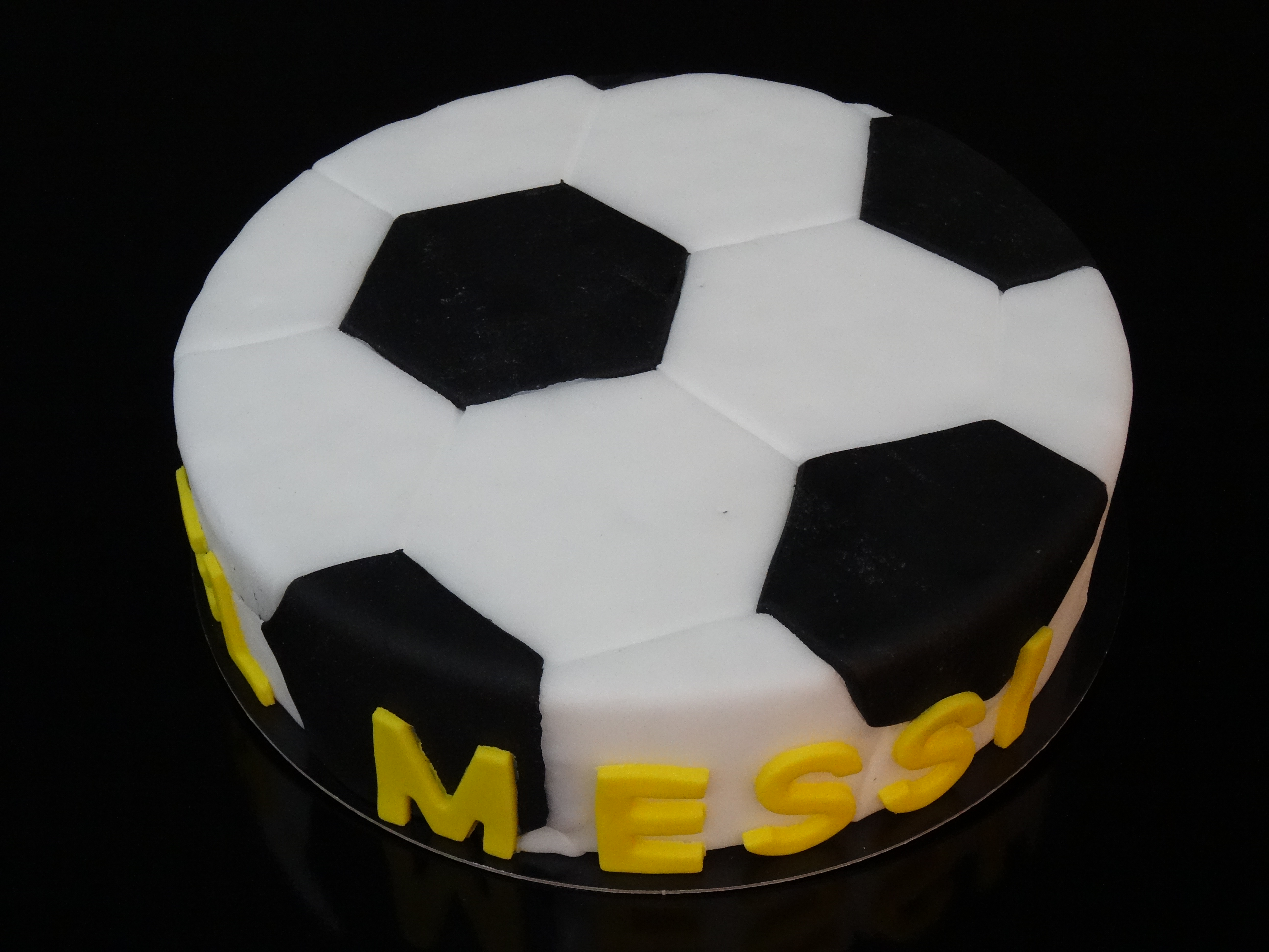 Fussball-Torte mit Text